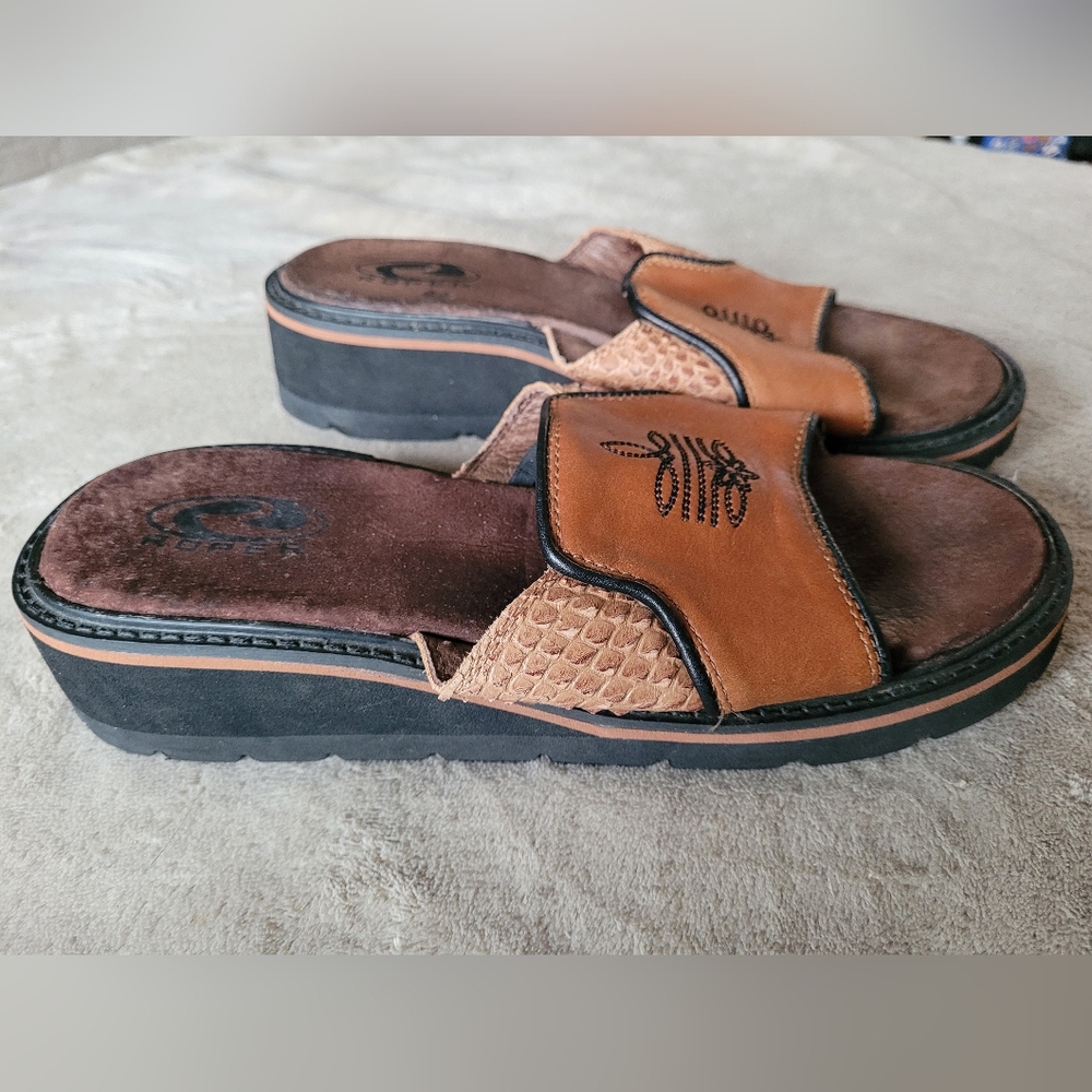 Roper Western Leather Slides - Picture 7 of 10
